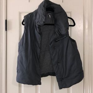 Grey puffed vest